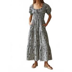 NEW BY TOGETHER baccara floral dress in black